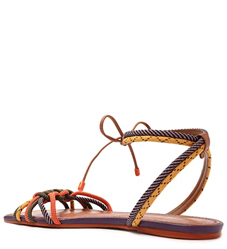 Arezzo Women's Sissa Flat Sandal, Multicolor, Size 7.5 #TOP1