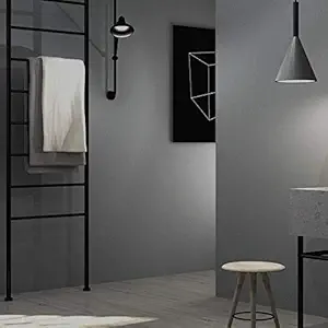 wolpin Wall Stickers Wallpaper for Hall (45 cm x 10 m) Furniture Table Surface Makeover, Waterproof, Self Adhesive DIY Solid Colour, Grey