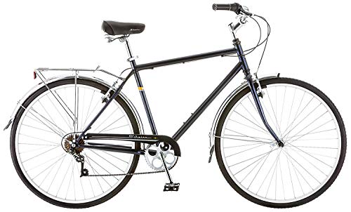 Schwinn Wayfarer Adult Bike Hybrid Retro-Styled Cruiser, Step-Over or Step-Through frame option, 7-Speed Drivetrain, Rear Rack, 700C Wheels, Multiple Colors