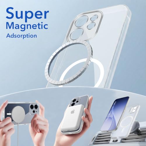 Image of Jkobi Lifetime Anti-Yellow MagSafe Compatible Clear Back Cover Case for Oppo Reno 15c (Sleek Hard Crystal | Shockproof and Camera Protection)