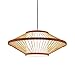 Produktbild SPG Kreative Pendelleuchte Handgefertigte Rattan Lampshade Tropical Bambus Kronleuchter Deckenleuchte Wicker DIY Restaurant Wohnzimmer Schlafzimmer Hängeleuchten E27, Höhenverstellbar,Natural