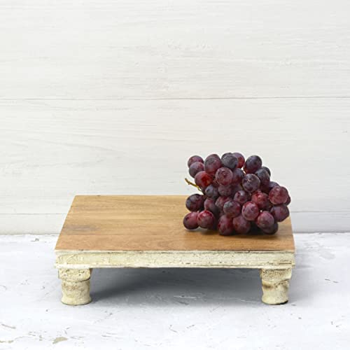 Fitz-and-Floyd-Austin-Craft-Raised-Mango-Wood-Serving-Board-12-Inch-White Fitz and Floyd Austin Craft Raised Mango Wood Serving Board 12 Inch White