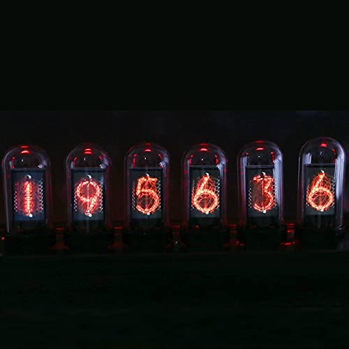 Buy Nixie Tube IPS Vintage Digital Alarm Clock,6 Bit RGB Glow LCD Time