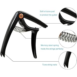 WGOEODI Capo de Guitare Universel à Pince de frette, avec médiator, pour Accessoires de pièces de Basse ukulélé Guitare… - Les Beatles, Paul McCartney, John Lennon, RIngo Starr, George Harrison WGOEODI Capo de Guitare Universel à Pince de frette, avec médiator, pour Accessoires de pièces de Basse ukulélé Guitare… – Image 4