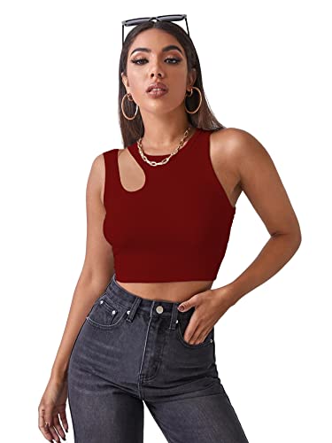 Image of Shasmi Women's Striped Slim Fit Crop, Ribbed, Stylish Tank Top, Soft and Comfy Fabric has Some Stretch