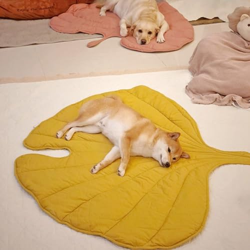 クッション 猫 マット 葉 犬 ペットマット 敷き物 ハウス 防カビ 簡単お手入れ 可愛い 噛み耐え 通年 滑り止め ソフト おしゃれ ぐっすり眠る 犬マット オールシーズン対応 お部屋 127*115CM