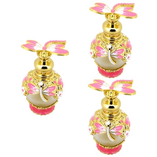 Baluue - Baluue 3stücke Leere Nachfüllbare Parfümflasche Vintage-design Duftflasche Für Ätherische Öle Und Raumdüfte Deko-accessoire Für Badezimmer Und Schminktisch