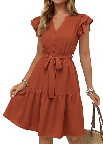 Image of KIRUNDO Summer Dresses for Women 2026 Knee Length