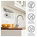 HASKO Accessories Suction Cup Paper Towel Holder With Shelf and Hooks - Wall Mount Metal Organizer for Bathroom & Kitchen - SUS 304 Stainless Steel Tissue Roll Hanger - Chrome