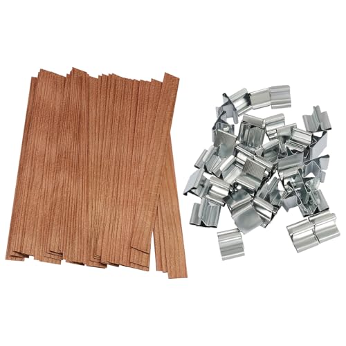 Mechas de madera para velas, pack de 50 unidades
