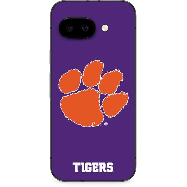 Skinit Decal Phone Skin Compatible with Google Pixel 9a - Officially Licensed Clemson University Tiger Print Purple Design