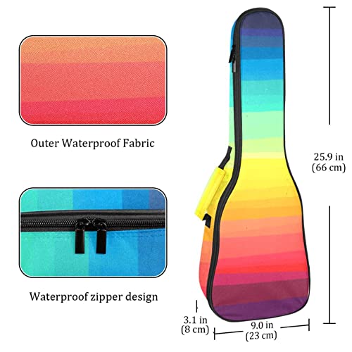 Housse pour ukulélé – Rayures arc-en-ciel colorées – Rembourrage en éponge de 10 mm d’épaisseur – 53,3 cm – Avec sangles… - Les Beatles, Paul McCartney, John Lennon, RIngo Starr, George Harrison Housse pour ukulélé - Rayures arc-en-ciel colorées - Rembourrage en éponge de 10 mm d'épaisseur - 53,3 cm - Avec sangles… – Image 5