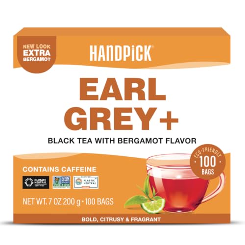 HANDPICK Earl Grey Black Teabags (100 Count)Flavored with Citrus &amp; Bergamot