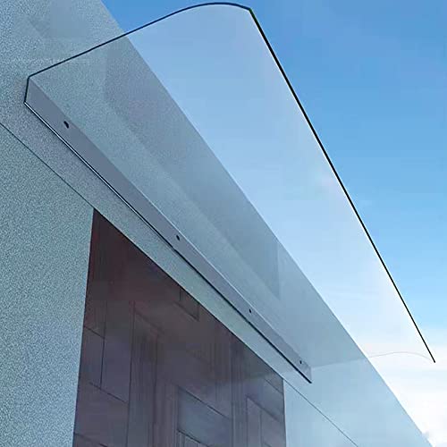Toldo transparente para puerta con estructura curva resistente de alta densidad 2