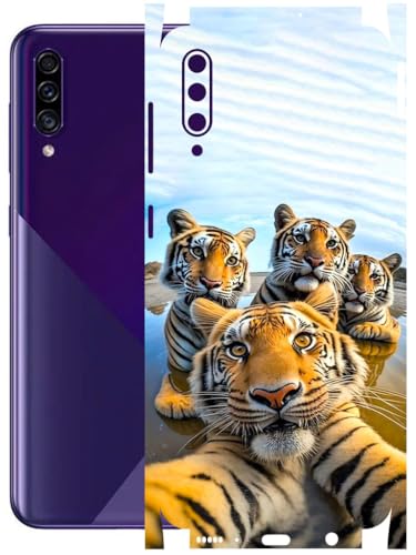 Image of AtOdds - Full Body Back Screen Guard Protector Film - Lamination Wrap Skin Sticker Compatible with Samsung Galaxy A30s | Scratchproof Matte Finish (Selfie)