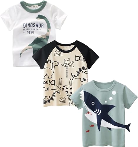 Image of Frogwill Boys Girls Shirts 3D Graphic T-Shirt Neon Clothes Short Sleeve Animal Print Tee 5-13 Years