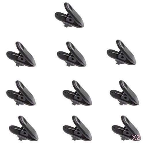 MERISHOPP 20 Pieces Lavalier Mic Earphone Headset Tidy Line Cable Collar Clip Black|Consumer Electronics | Portable Audio & Headphones | Headphones-picture-34