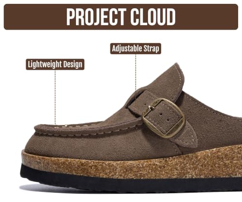 Image of Project Cloud 100% Genuine Leather Moccasin-Style Clogs for Women - Memory Foam and Water Resistant Mules Slip-on - Non-Slip and Durable Clogs Casual Shoes for Women Footwear