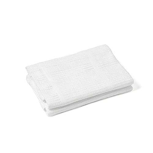 Clair de Lune Cellular Blanket, White, Twin