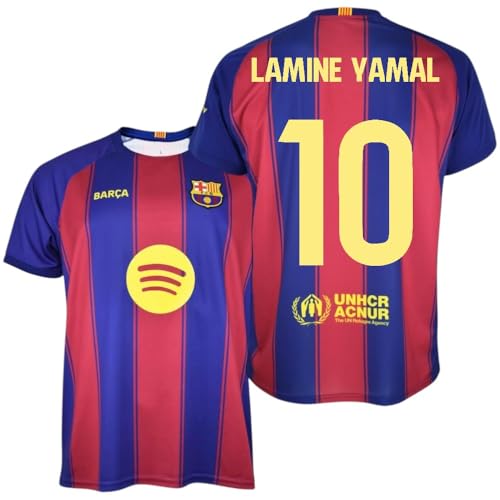 Genérico F.CBarcelona - Camiseta Réplica Oficial 25/26 | Jugador Lamine Yamal Nº10 | Colores Blaugrana | Tejido Transpirable | Detalles Bordados (FR/ES, Letras, XL, Regular, Regular)