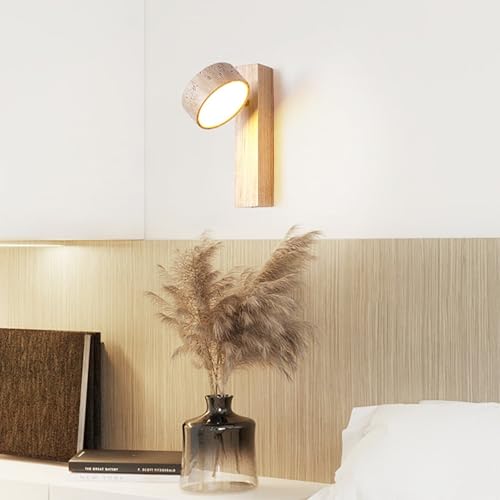 Aplique de diseño de madera con lámparas de pared LED de 9W para hogar 3