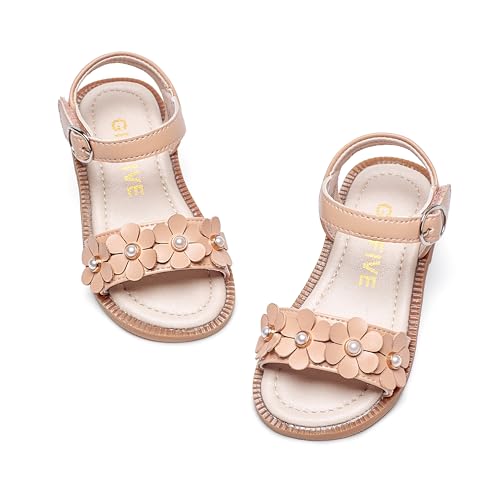 Image of GINFIVE Toddler Girls Sandals Little Girls Kids Summer Shoes Toddler Sandals