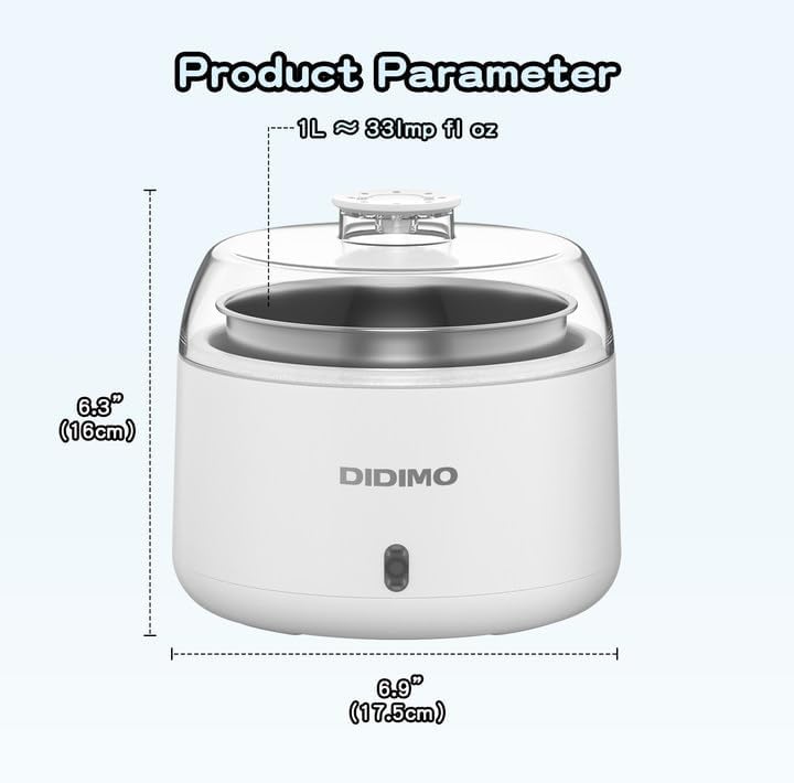 Diagram showing product dimensions: 6.3 inches (16cm) height and 6.9 inches (17.5cm) width