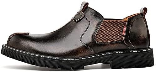 Miniatura 3 de Zapatos Oxfords para hombres de vestir casual botas para hombre zapato Chelsea cuero formal hombre moda marrón negro amarillo blanco tamaño grande