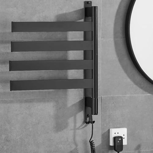 Toallero eléctrico programable con panel LED y barras giratorias para secado 2