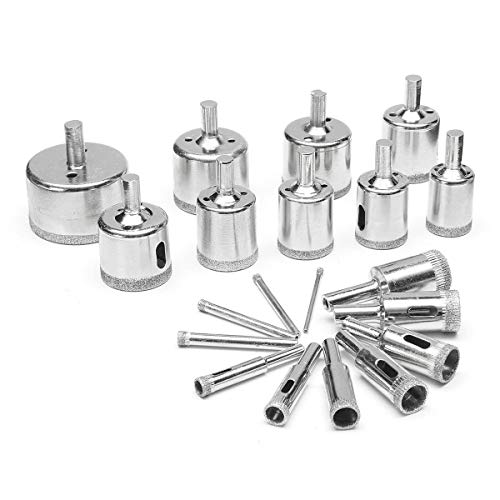 Set de brocas sierra diamante para vidrio y cerámica 8-50 mm 10 piezas miniatura 7