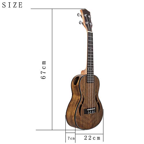 Camiesy Ukulélé ténor en bois de noyer 66 cm 18 frettes Guitare acoustique Ukelele acajou Manche Hawaï 4 cordes - Les Beatles, Paul McCartney, John Lennon, RIngo Starr, George Harrison Camiesy Ukulélé ténor en bois de noyer 66 cm 18 frettes Guitare acoustique Ukelele acajou Manche Hawaï 4 cordes – Image 4