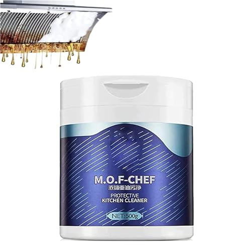 Kenilah All Purpose Kitchen Cleaning Powder M.O.F-Chef Kitchen Protective Cleaner Heavy Duty Degreasing Bubble Powder Foam Cleaner Rust Remover(1PCS)