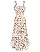 GRACE KARIN Women's 2025 Summer Floral Boho Dress Square Neck Strapped Swing A Line Sundress Beach Long Maxi OutfitsBeige L
