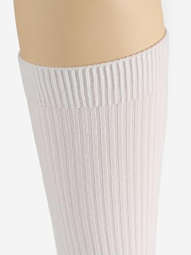 Image of COTTON DAY Kids Girls Unisex Knee High School Dress Socks Seamless Toe 3 Pack Black White Gray Navy Blue