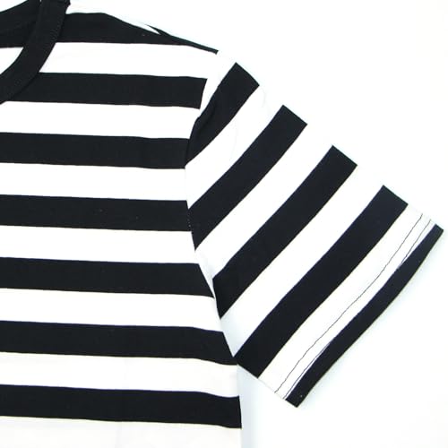 Kids Striped T-Shirt,Short Sleeve,Crew Neck,Boy Girls Summer Tee Top Halloween Costumes 3-12 Years3