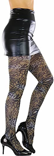 Image of ToBeInStyle Women's Vibrant Multicolor Animal Print Pantyhose Assorted Hosiery