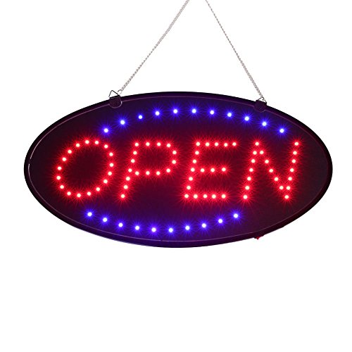 オープン看板　LED照明　新作　人気です DENKO HOME 光る LED看板 オープン クローズ 38×68cm ネオン