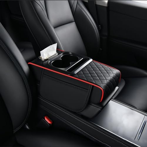 KHDWOB Alfombrilla Reposabrazos Coche para Hyundai Amica Atos Santro Atoz Visto Aslan, Funda Consola Central en Cuero PU Antideslizante, Protector Duradero y Fácil de Limpiar,D