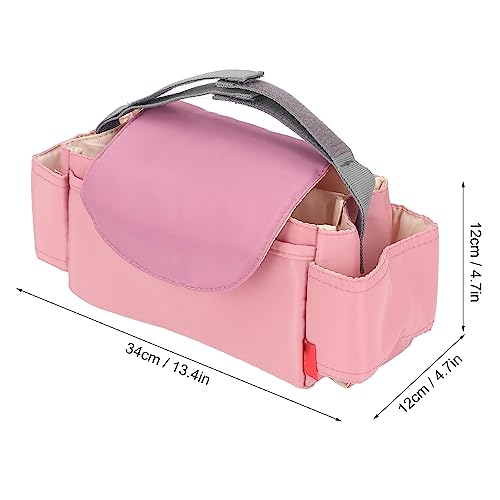 Bolsa para Carrinho de bebê, Bolsa para Fraldas Antidesgaste de Náilon à Prova d'água Com Vários Bo