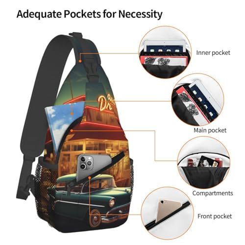 Bolso tipo bandolera deportivo negro para adultos miniatura 4