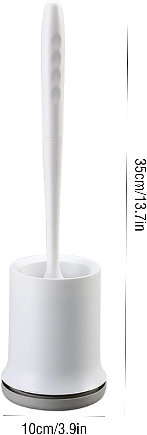 Toilet Brush and Holder Set Toilet Brush Can Be Wall-Mounted or Floor-Standing Long-Handled Soft Brush Head All-Round Cleaning Bathroom Cleaning Brush Toilet Brush Set (Gray/Blue) Toilet B