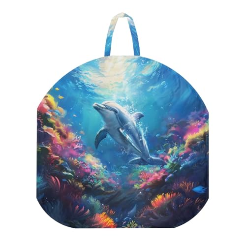 NETILGEN Ocean Dolphin Lounger Cover for Newborn,Breathable Soft Baby Lounger Cover Snugly Fit Infant Lounger,Removable Cover for Infant Lounger Pillow Cover,Nest Sleeper Pillow with Cotton Cover