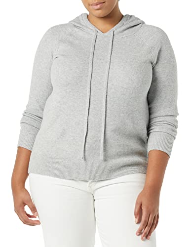 Amazon Essentials Women's Soft Touch Hooded Pullover Sweater, Grey Heather, Medium