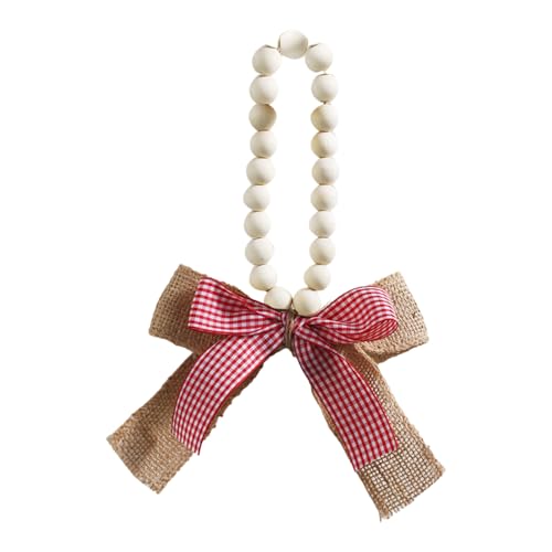 Ddujbtp Fatti a mano San Valentino Perline di Legno Ghirlande Con Nodo Farfalla Per Decori Di Nozze Per Rustici Casali Decori Progetto