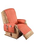 Carol Wright Gifts Reversible Furniture Covers with Pockets, Color Brick, Size Recliner (80' L x 65' W), Brick, Size Recliner (80' L x 65' W)