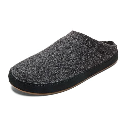 OLUKAI Hamani Hulu Men's Wool Mule Slippers, Soft & Comfortable Slippers with Premium Materials, Sheepskin Shearling & Italian Felt, All-Day Wear