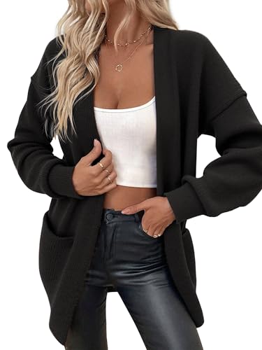 Women’s Mid-Length Knit Cardigan Open Front Long Sleeve Sweater Coat with Pockets – Casual Loose Fit Fall Outwear3