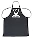 Petitebelle Unisexe Personnalisez Mustache Toque Polyester Tablier de cuisine pour adultes Taille unique Noir