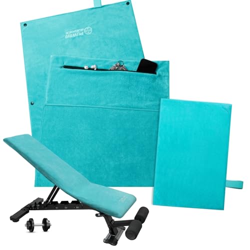 POWER GUIDANCE Juego de toallas deportivas para fitness, ultra absorbente y compacta, toalla deportiva de microfibra con cremallera para gimnasio y entrenamiento, extrasuave, lavable a máquina (Verde)