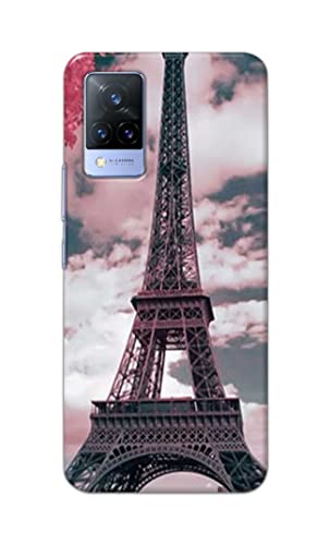 Image of Lovers Famous Place Eiffel Tower in Paris Hard Back Case Cover for Vivo V21 (5G) Back Cover -(J5) VNS2227